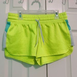 neon athletic shorts